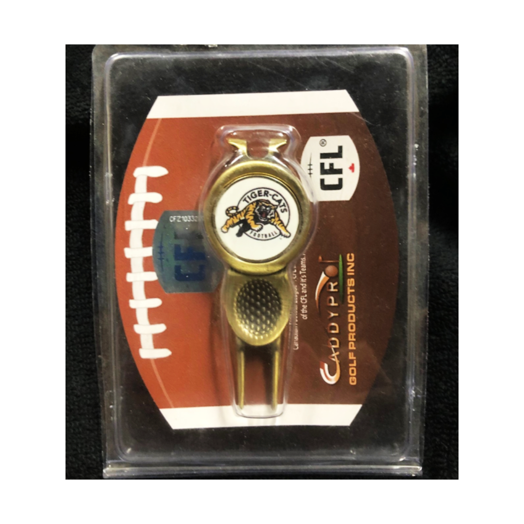 Brass Divot Tool w/Ball Marker Hamilton Tiger-Cats