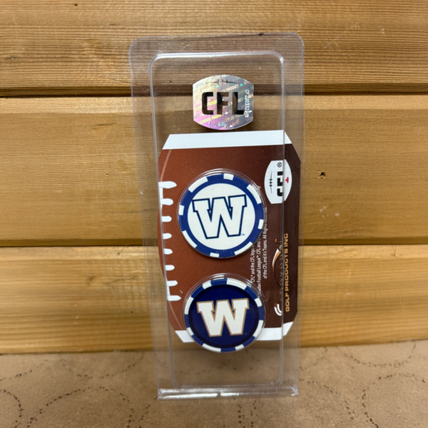 Winnipeg Blue Bombers Poker Chip Ball Markers (2-Pack)