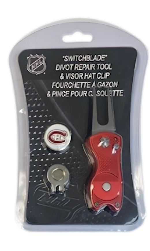 Switchblade Divot Repair Tool w/ Visor Hat Clip - Montreal Canadiens