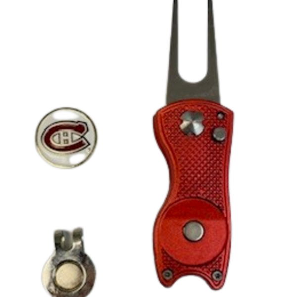 Switchblade Divot Repair Tool w/ Visor Hat Clip - Montreal Canadiens