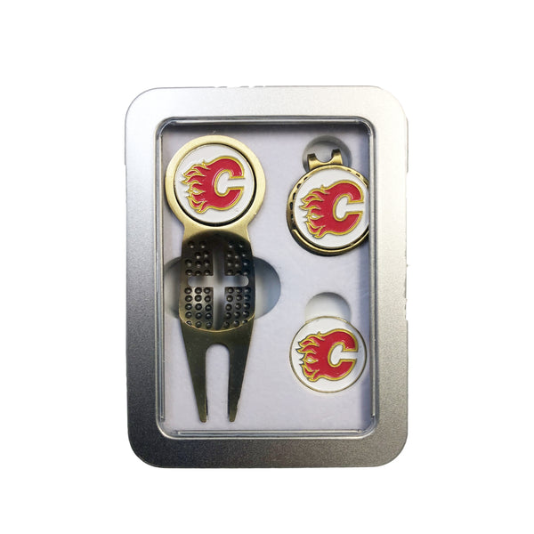 Small Gift Tin Set Calgary Flames