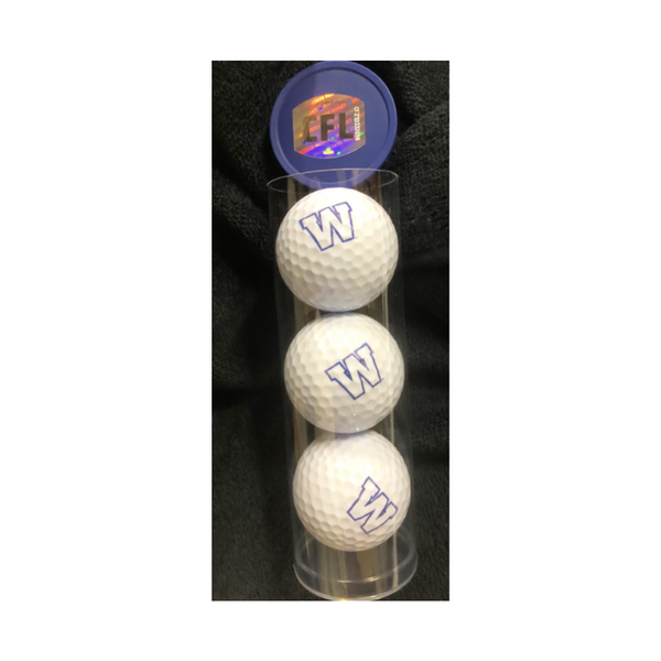 3 Ball Tube - Winnipeg Blue Bombers (White)